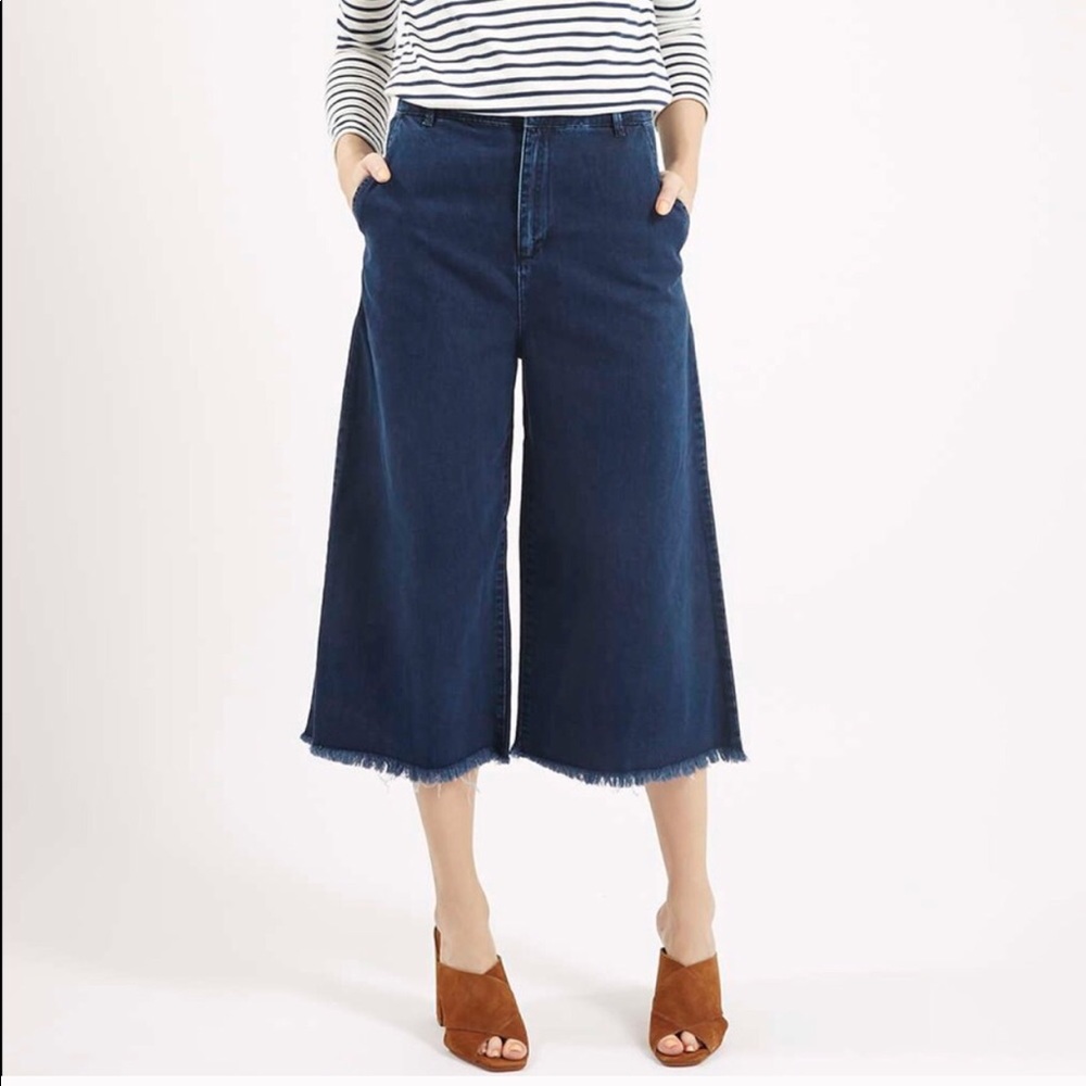 Topshop Culottes medium wash denim